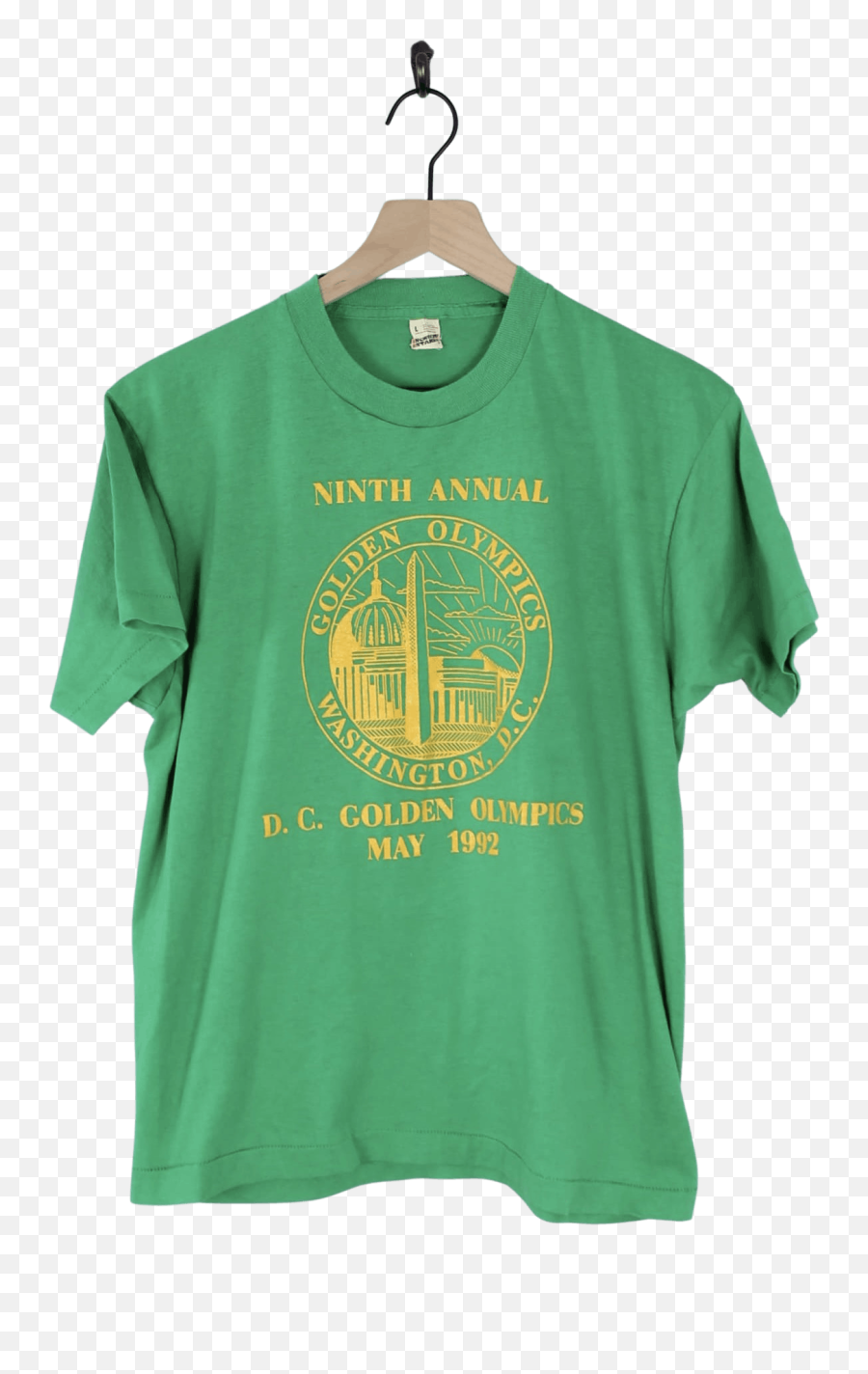 90u2019s Green Golden Olumpics Crewneck T - Shirt Emoji,Original Fruit Of The Loom Logo