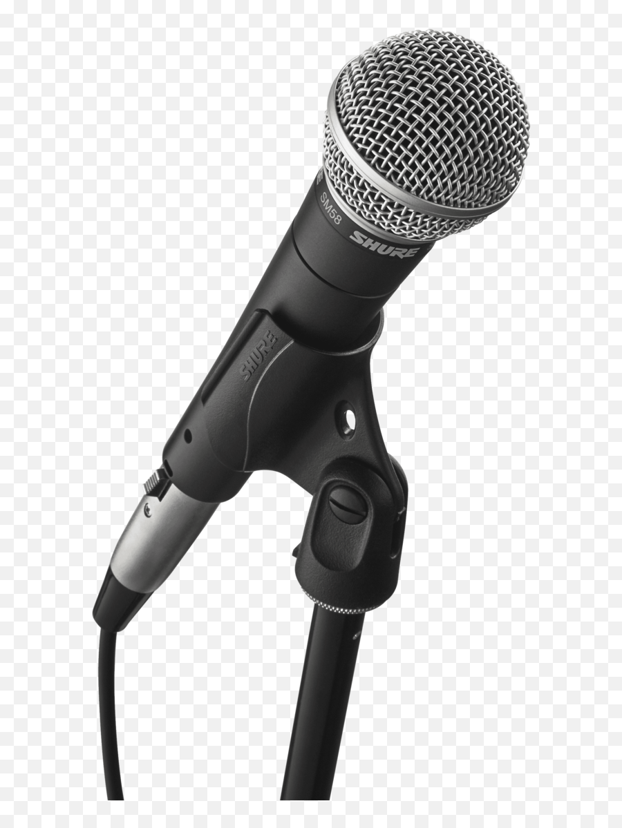 Shure Sm58 - Lc Cardioid Dynamic Vocal Microphone For Sale Emoji,Microphone On Stand Png