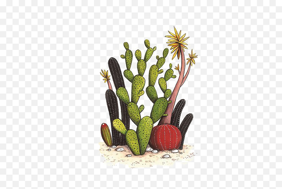 Cactus Clipart - Drawing Cactus Garden Emoji,Cactus Clipart