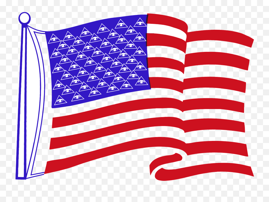 Surveillance All Seeing Eye American Flag Clipart Free - Fort Sumter Emoji,American Flag Clipart