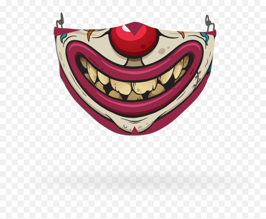 Joker Clown Pattern Face Covering Print 1 - Happy Emoji,Clown Emoji Transparent