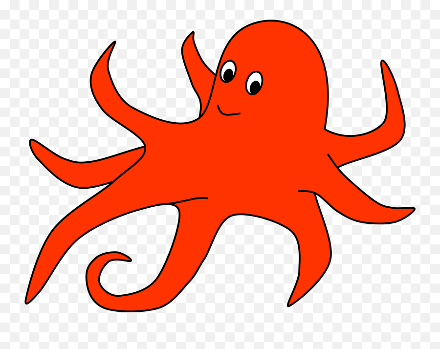 Octopus Clipart Frame - Orange Octopus Png Transparent Png Octopus Clipart Orange Emoji,Octopus Clipart