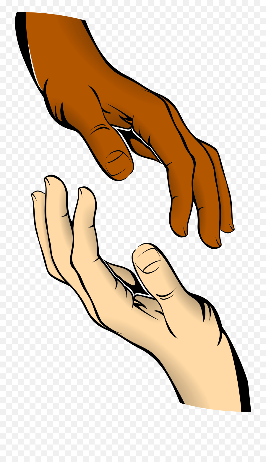 Hands Reaching Out Clip Art Png Image - Hands Clip Art Emoji,Hands Clipart
