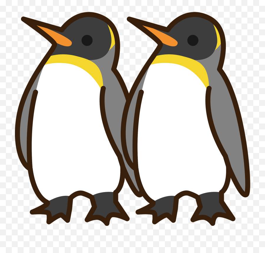 King Penguins Clipart - King Penguin Clipart Emoji,Penguin Clipart