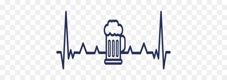 Heartbeat With Beer Mug - Beer Heartbeat Svg Emoji,Heartbeat Png