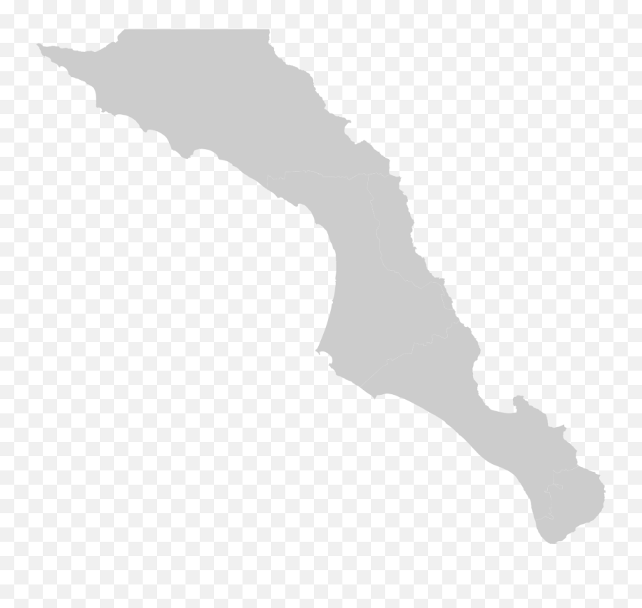 Download Blank Map Of Baja California Sur - Baja California Baja Sur Png Emoji,California Map Png