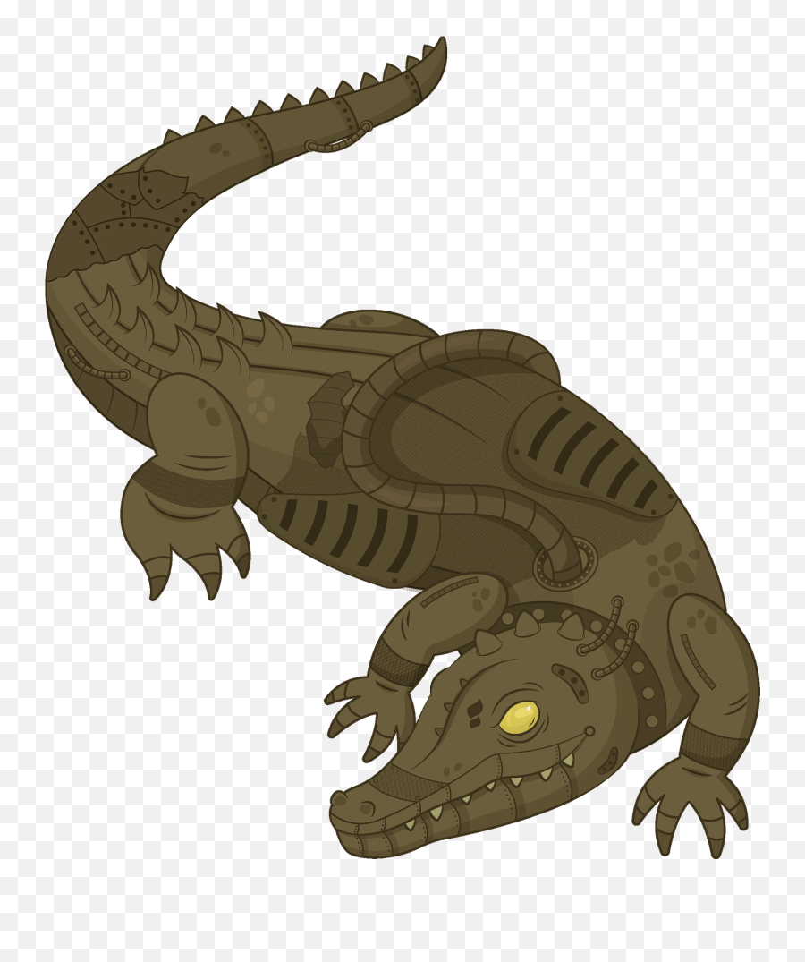 Steampunk Alligator Clipart Free Download Transparent Png - Alagator Clipart Emoji,Alligator Clipart
