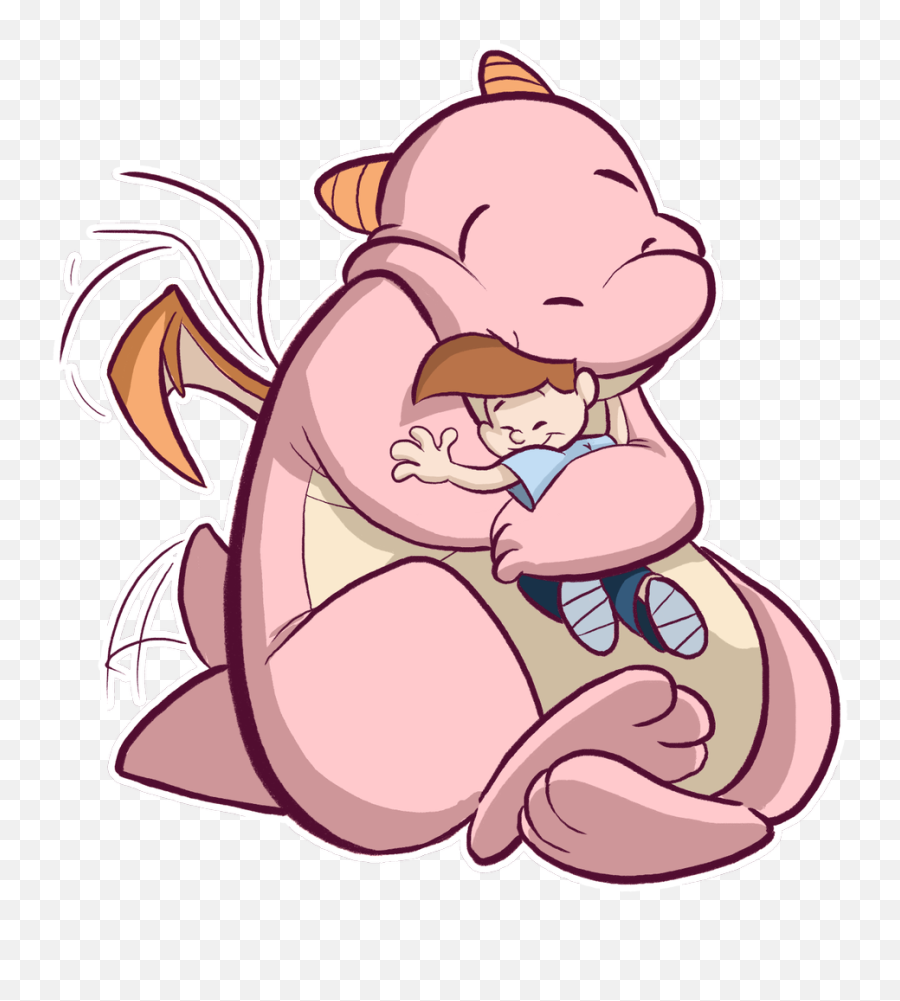 Hugging Clipart Child Caregiver - Dragon Hug Clip Art Emoji,Hug Clipart