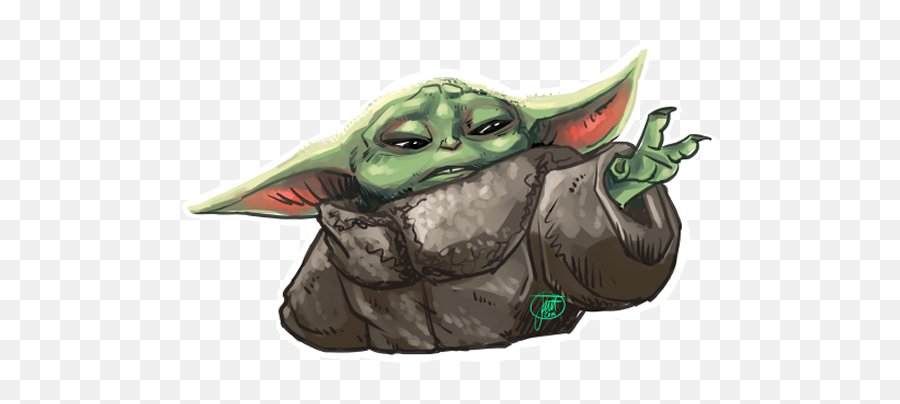 Star Wars Baby Yoda - Yoda Emoji,Baby Yoda Png