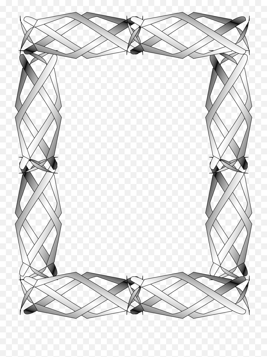 Celtic Silver Frame Border - Photopublicdomaincom Abstract Black Line Border Emoji,Silver Frame Png