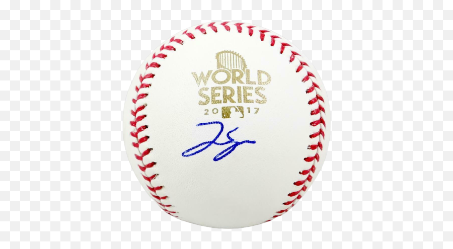 George Springer Houston Astros Autographed World Series Rawlings Oml Baseball - Jsa Coa Emoji,Astros World Series Logo