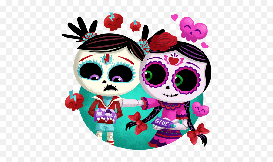 Pin By Jayne Salazar On Muertoons Sugar Skull Art Day Of - Girly Emoji,Sugar Skull Clipart