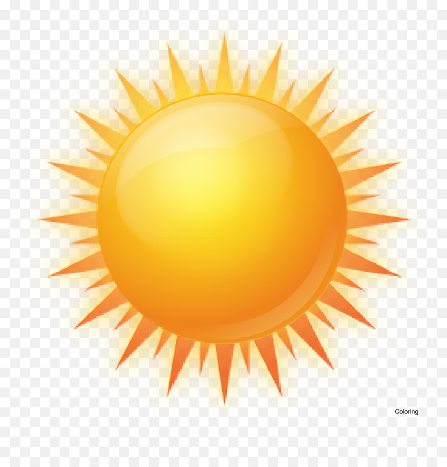 Sun Clip Art Free Library Coloring Page - Transparent Background Sun Clipart Emoji,Sun Clipart