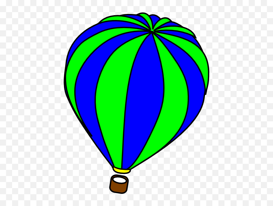 Hot Air Balloon Green Clip Art At Clkercom - Vector Clip Hot Air Balloon Emoji,Air Clipart