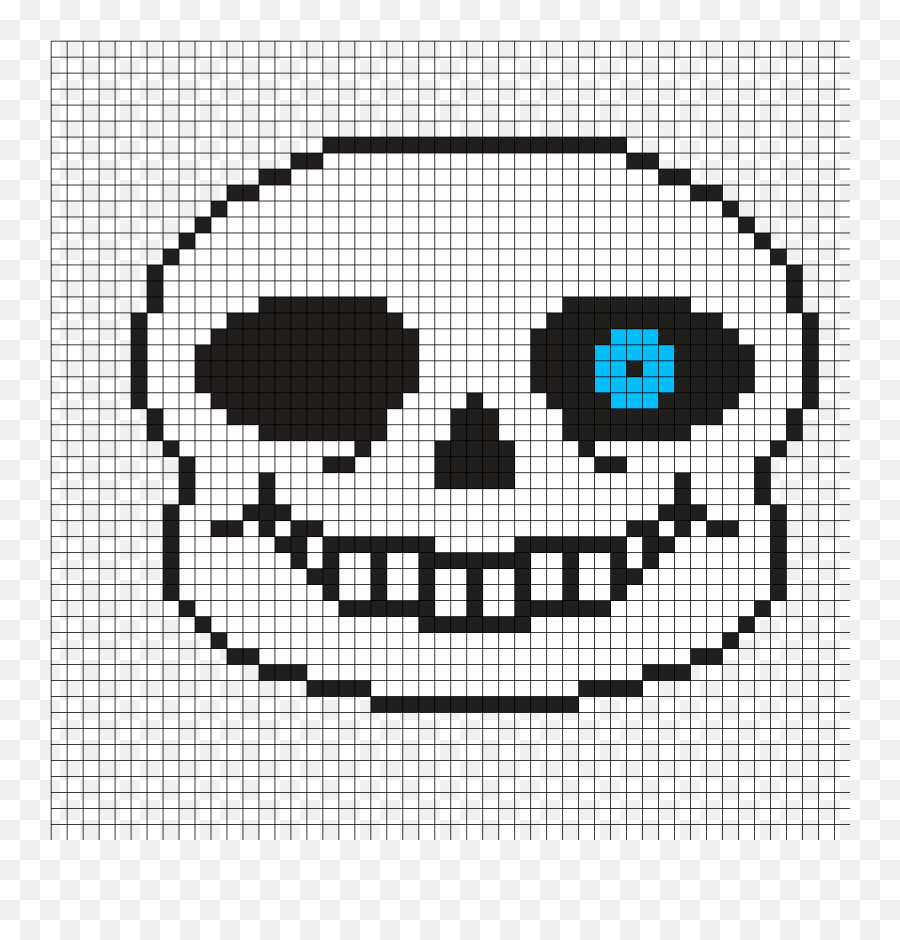 Download Undertale Sans Pixel Art Grid - Transparent Sans Undertale Head Emoji,Sans Eye Png