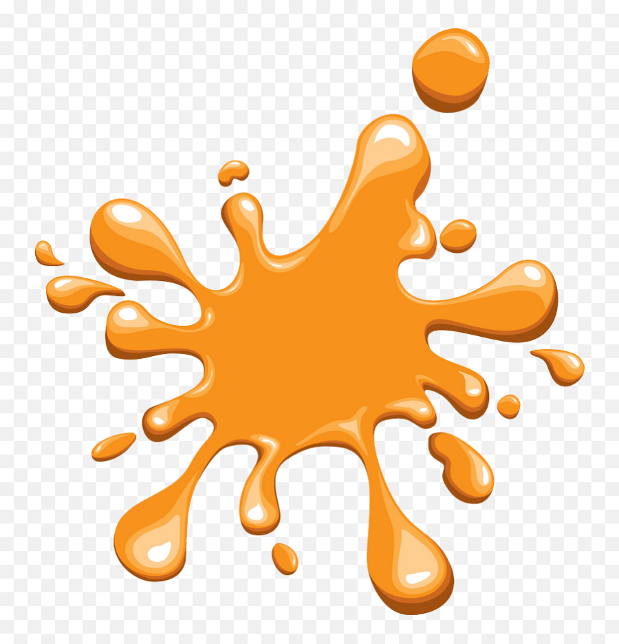 Orange Paint Splatter Clipart Emoji,Splatter Clipart