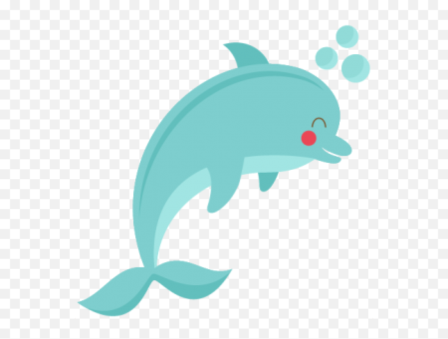 Cute Dolphin Clipart Png Transparent - Cute Dolphin Cartoon Png Emoji,Dolphin Clipart