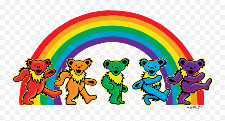 Grateful Dead 5 Dancing Bears Sticker - Clip Art Dancing Bears Grateful Dead Emoji,Grateful Dead Logo