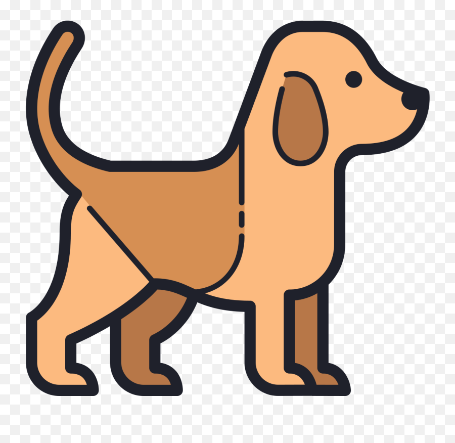 There Is A Side View Of A Dog Shape With A Short Tail - Dog Clipart Dog Png Emoji,Doge Transparent Background