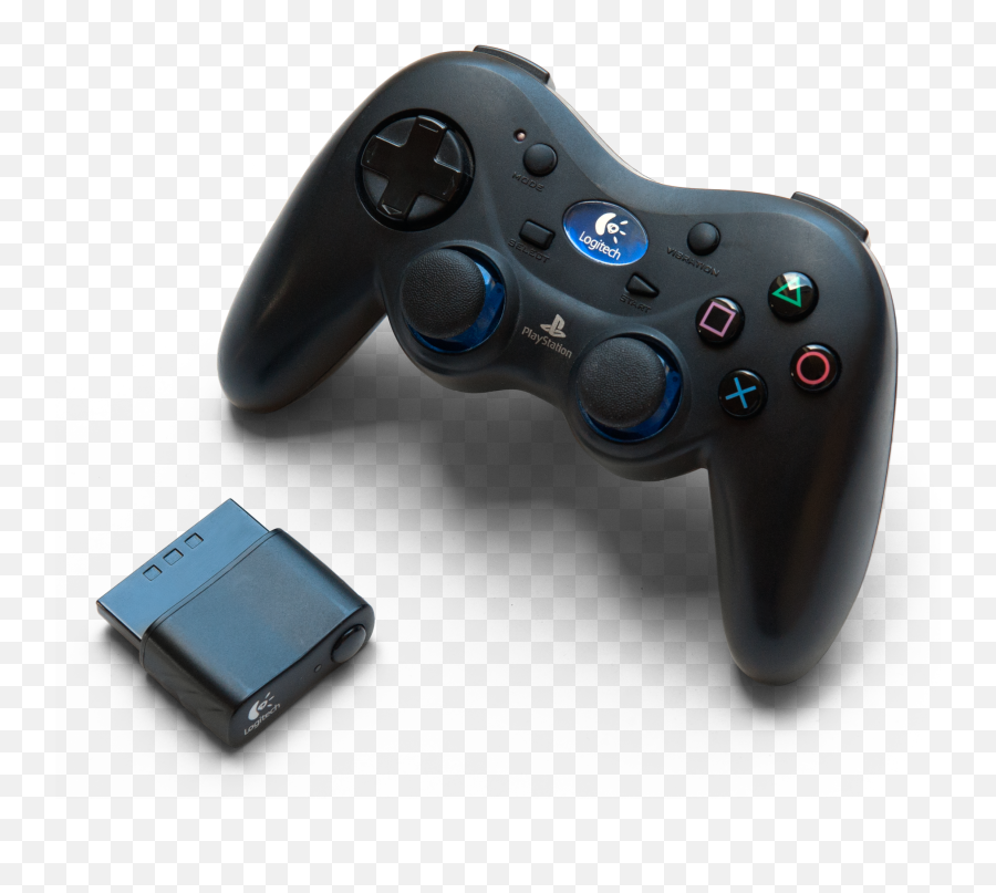 Controller Clipart Ps2 - Control Inalambrico Ps2 Logitech Logitech Wireless Ps2 Controller Emoji,Playstation Controller Png