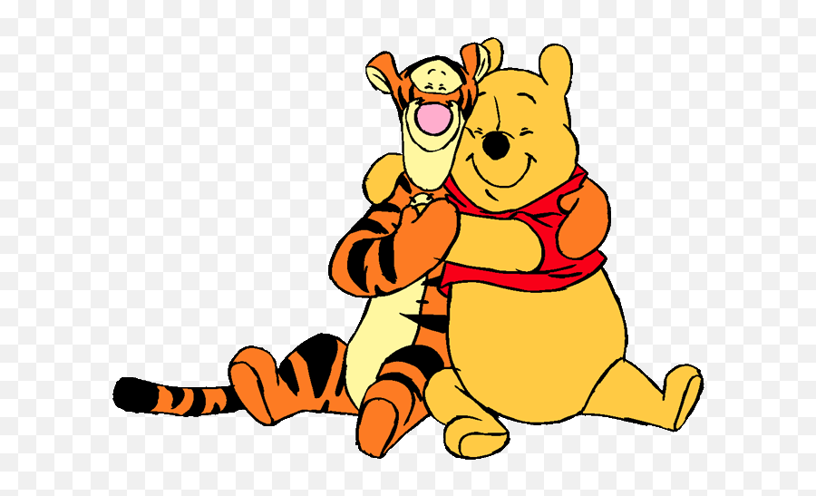 Hugging Clipart Pooh Hugging Pooh - Hugging Pooh And Tigger Emoji,Hug Clipart
