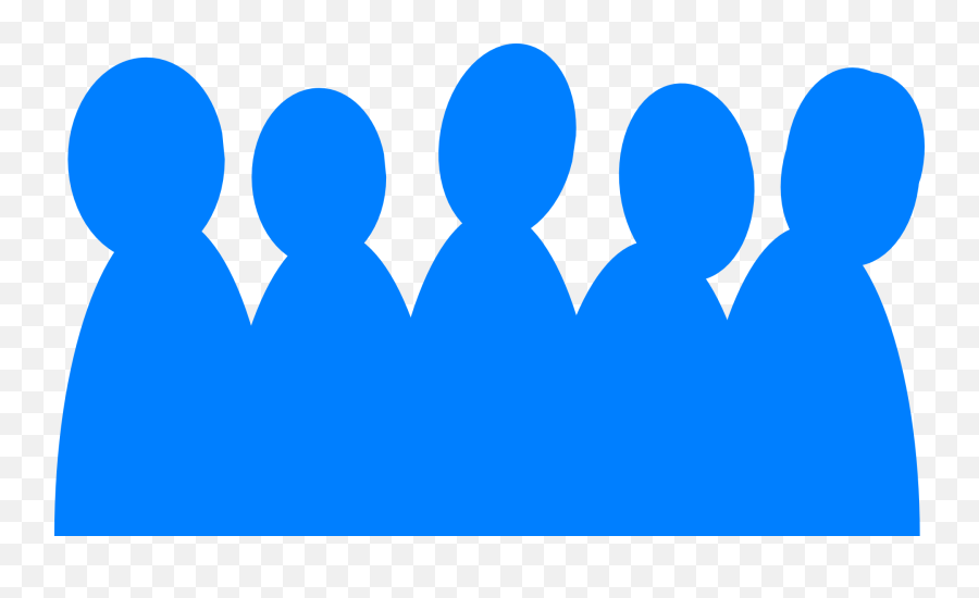 People Audience Group - Clip Art Blue People Emoji,Crowd Silhouette Png