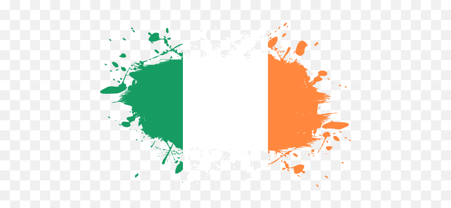 Vector Country Flag Of Ireland - Ink Splat Vector World Flags Emoji,Ireland Flag Png