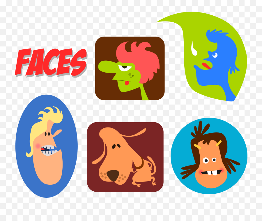 Funny Cartoon Faces And Dog Free Image Download Emoji,Funny Faces Png