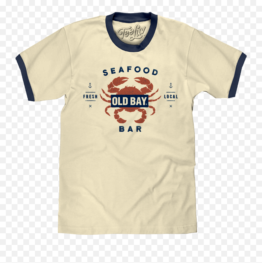 Old Bay Seafood Bar Lobster Logo Ringer - Short Sleeve Emoji,Old Navy Logo