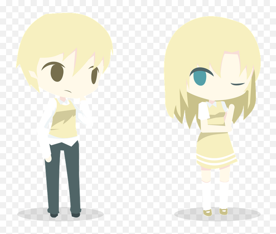 Blond Boy And Girl Clipart Free Download Transparent Png Emoji,Boys And Girls Clipart