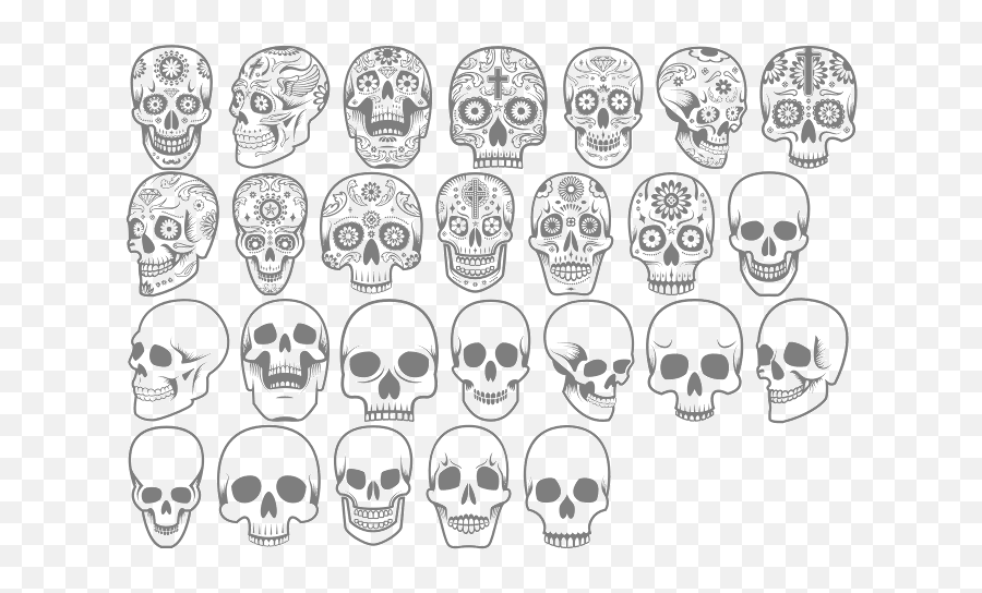 Vibrant And Ornate Sugar Skull Tattoo - Google Afbeeldingen Scary Emoji,Sugar Skull Clipart