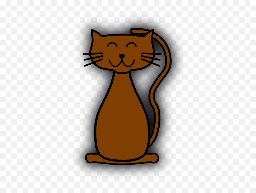 Brown Cat Clip Art At Clker - Red Cat Images Cartoon Emoji,Cats Clipart