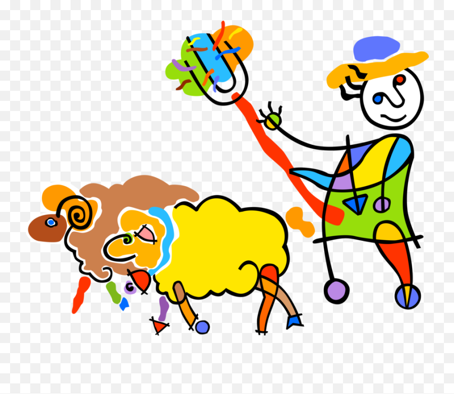 Vector Illustration Of Shepherd Or Sheepherder Tends - Vector Graphics Emoji,Shepherd Clipart