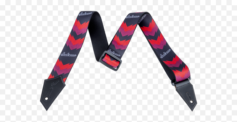 Details About Genuine Jackson Logo Guitar Strap With Double V Pattern Blackred - Strap Emoji,Red And Black Logo