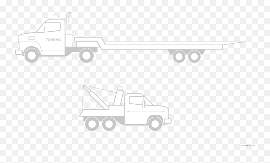 Flatbed Tractor Trailer Png Transparent - Commercial Vehicle Emoji,Transparent Trailer