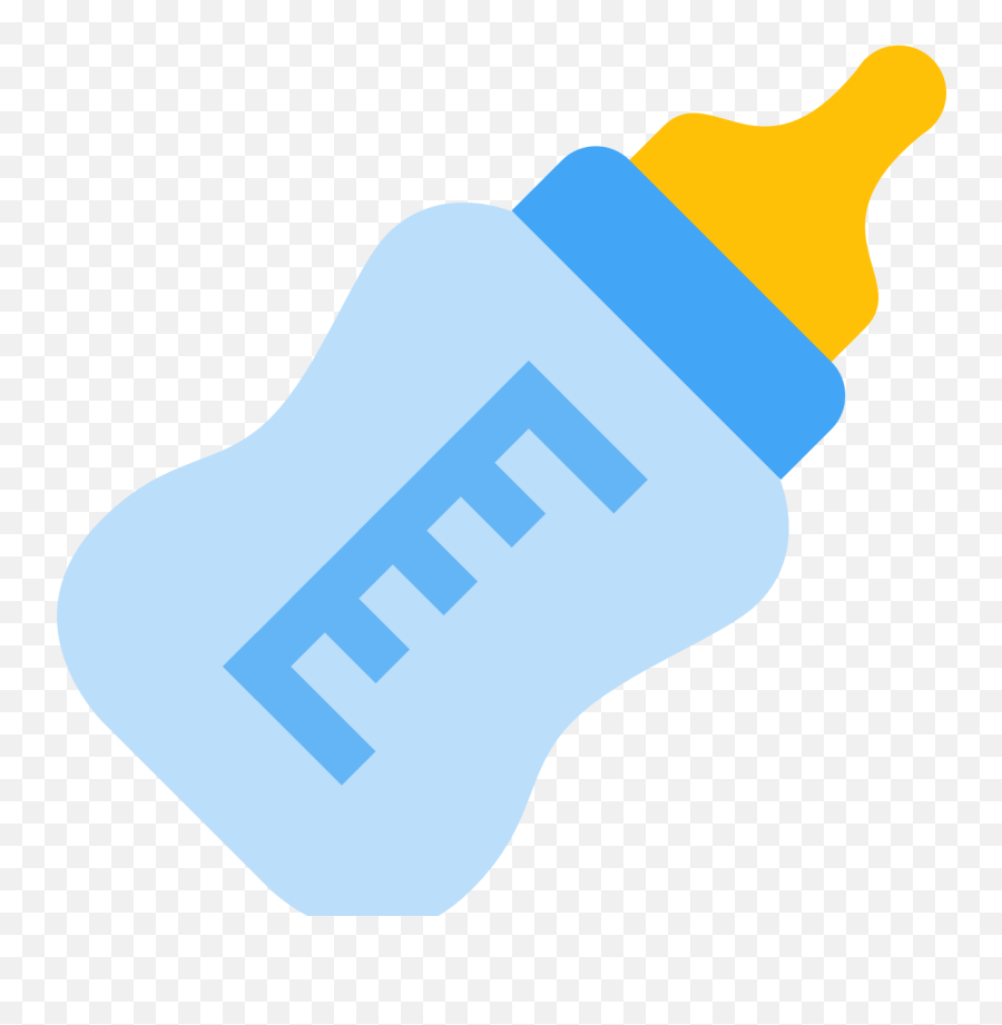Blue Baby Bottle Png Clipart - Transparent Background Baby Bottle Clipart Emoji,Baby Bottle Clipart