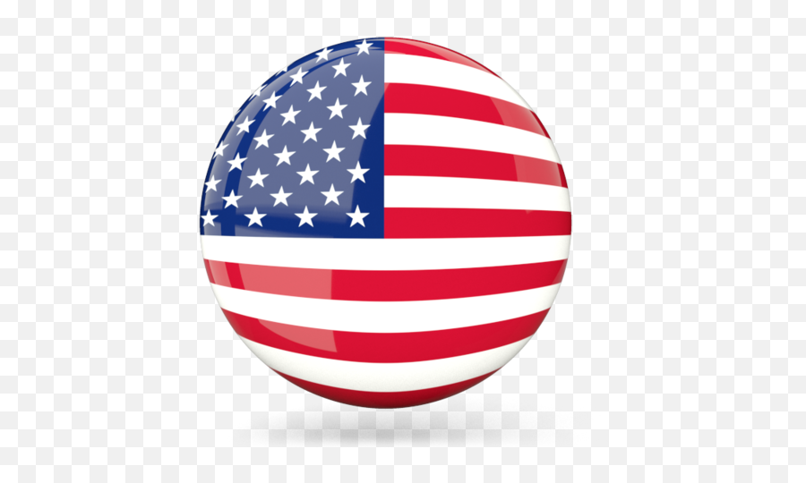 Glossy Round Icon Illustration Of Flag Of United States Of - Transparent Background Usa Flag Icon Emoji,Cirlce Png