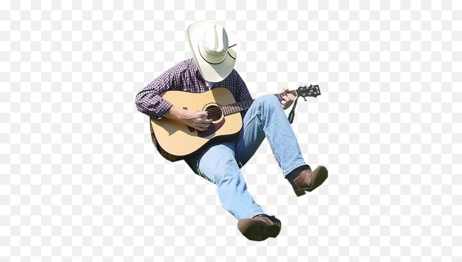 Man Sitting Playing Guitar - Sitting Playing Guitar Png Emoji,Acoustic Guitar Png