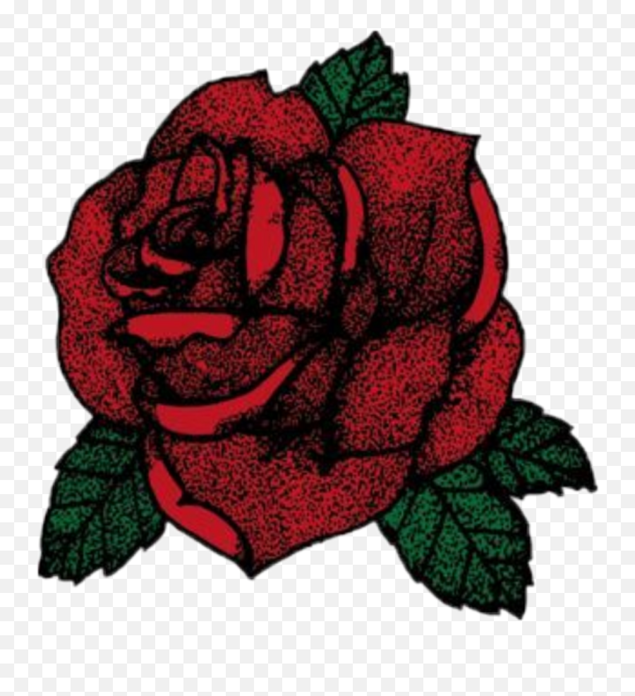 Red Flower Rose Tumblr Green Garden Plant Romantic - Transparent Rose Sticker Png Emoji,Tumblr Flowers Transparent
