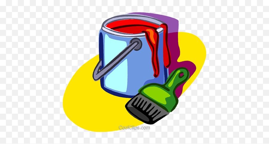 Paint Can Paintbrush Royalty Free - Tinta E Pincel Png Emoji,Paint Can Clipart