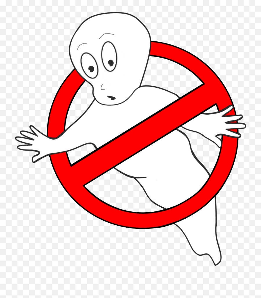No Ghosts Sign Clipart Free Download Transparent Png - Ghost Hunter Png Emoji,Ghosts Clipart