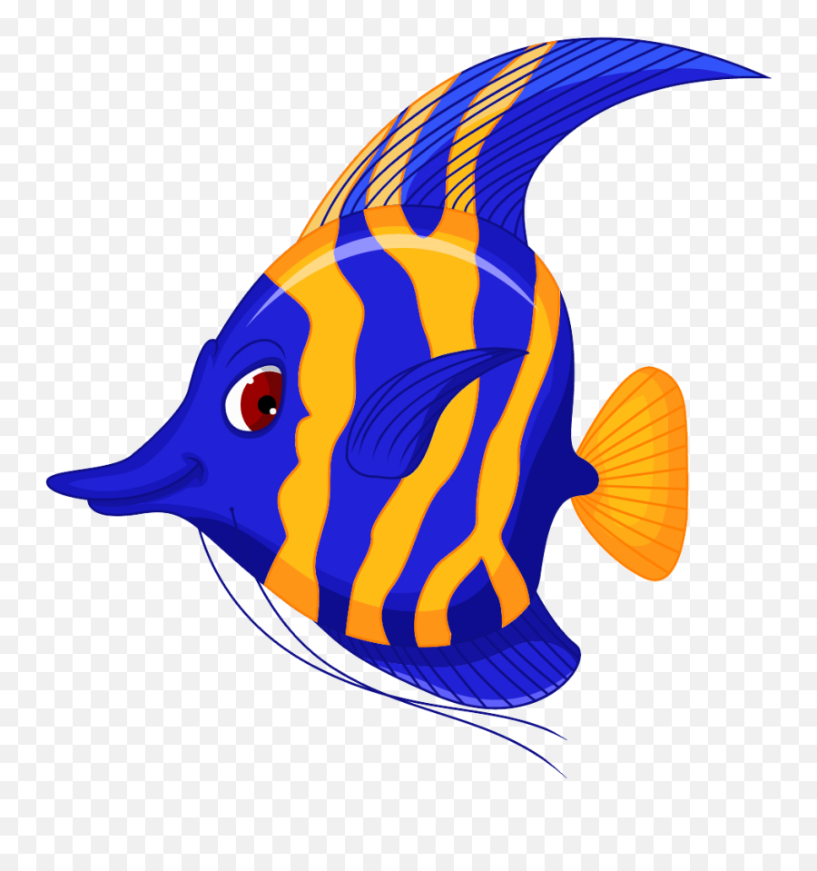Angelfish Cartoon Clip Art - Angel Fish Image Clipart Emoji,Angelfish Clipart