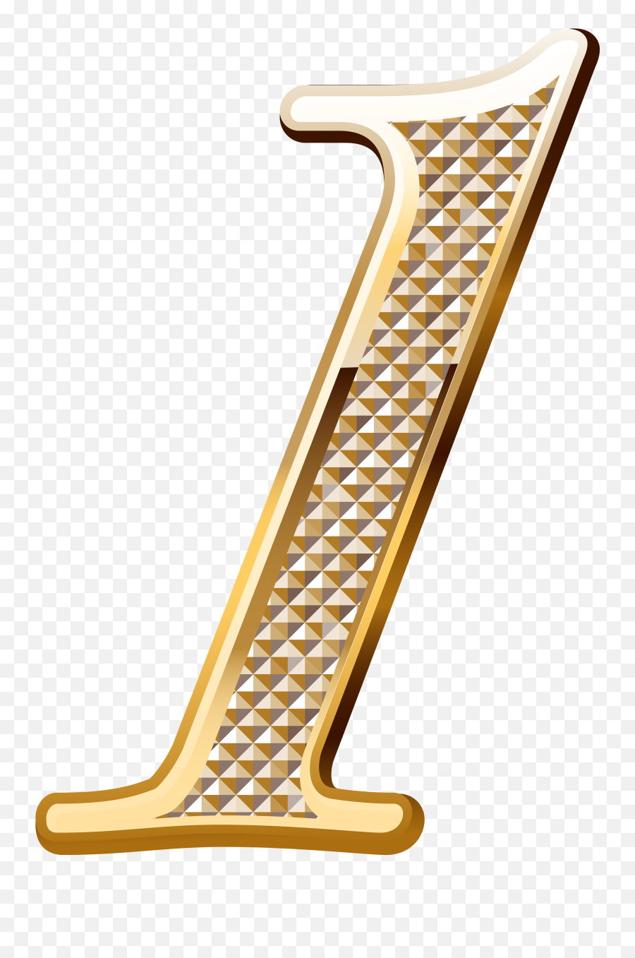 Gold Deco Number One Png Clipart Image Emoji,One Png