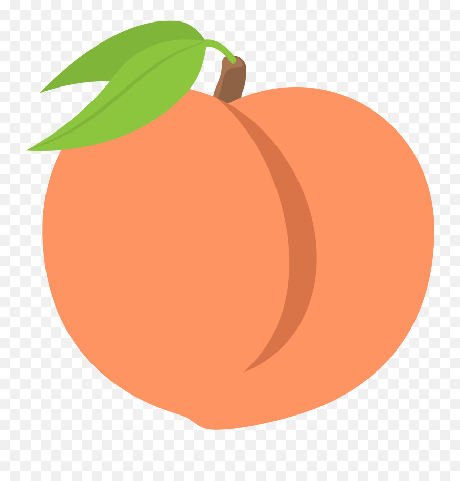 Peaches Clipart Peach Leaf Peaches - Peach Vector Png Emoji,Peach Clipart