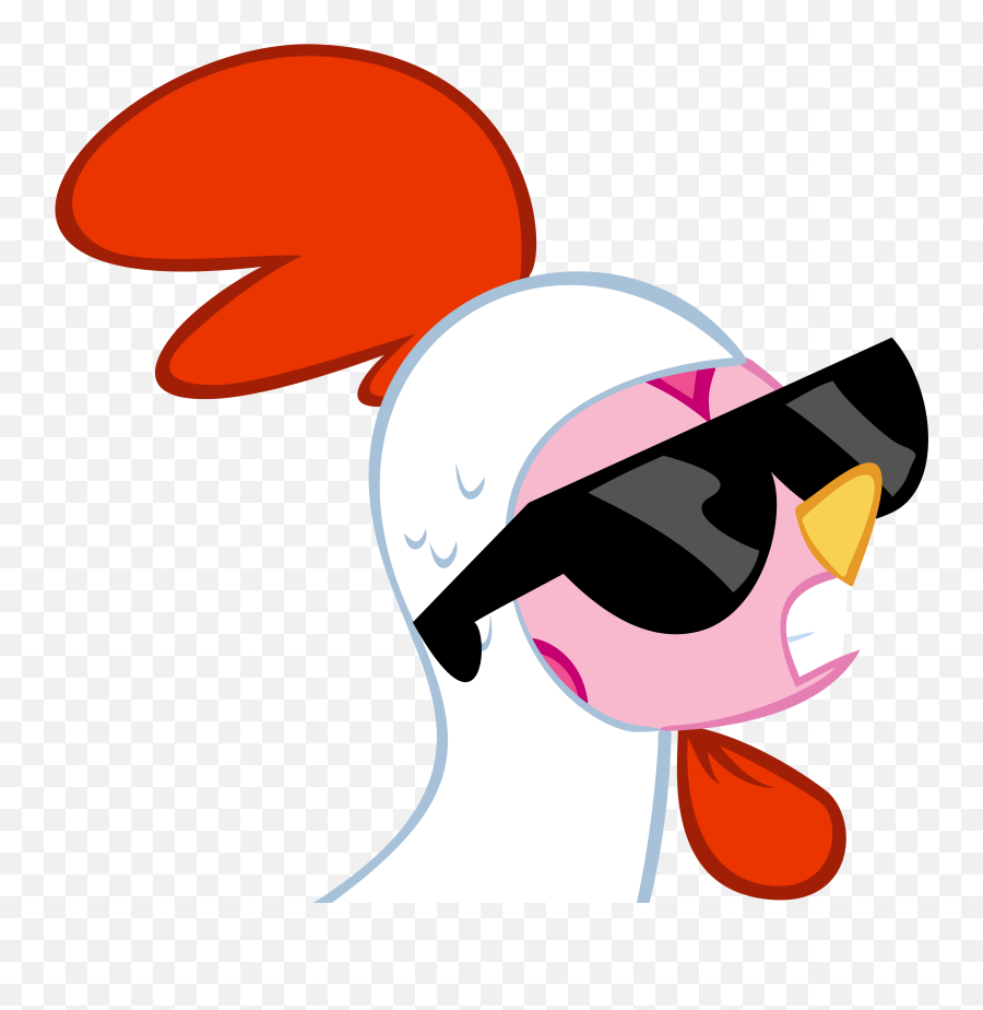 Cartoon Chicken With Glasses Clipart - Full Size Clipart Emoji,Cartoon Glasses Png