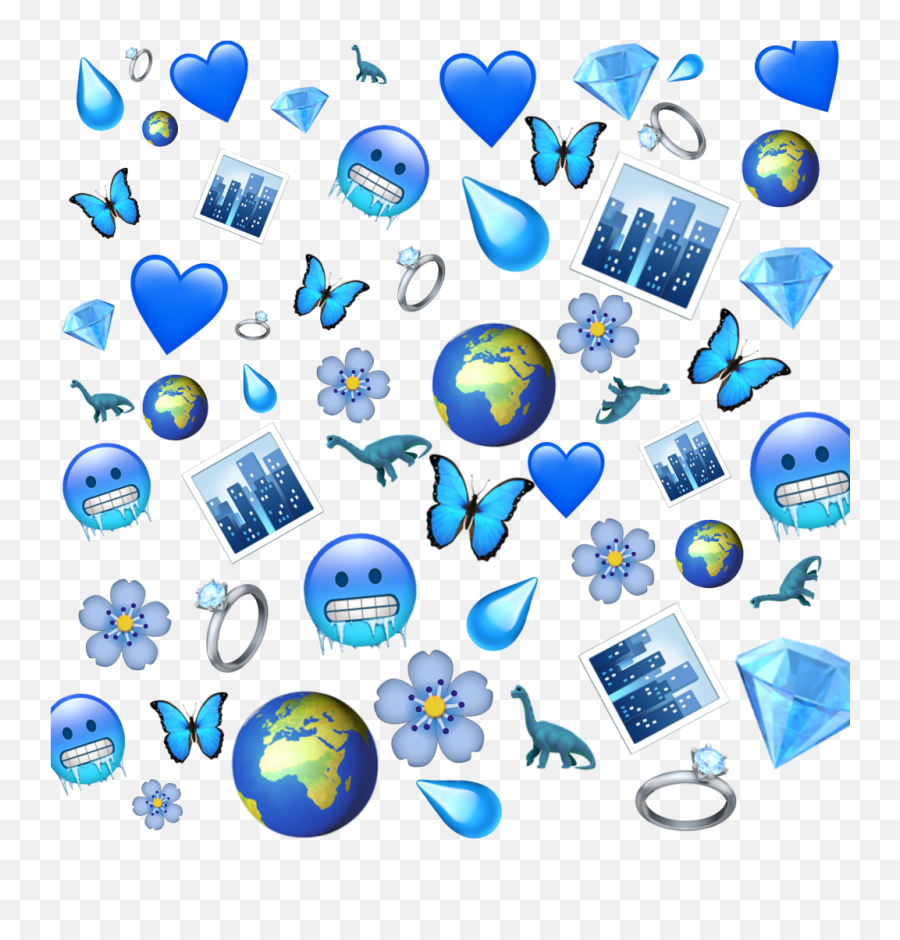 Tiktok Backgrounds Cute - Blue Emoji Background,Cute Tiktok Logo