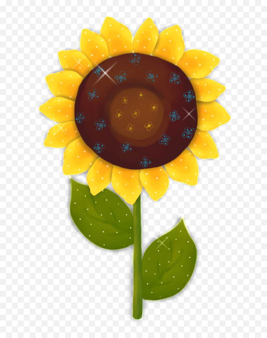 Download Painting Sunflower Transparent Png Image With No - Happy Emoji,Sunflower Transparent
