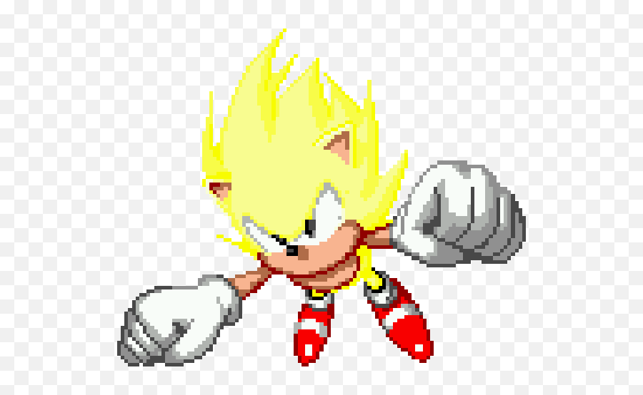 Super Sonic Sprites On Scratch Icon Transparent Gif - Lowgif Classic Super Sonic 2 Emoji,Sonic Transparent