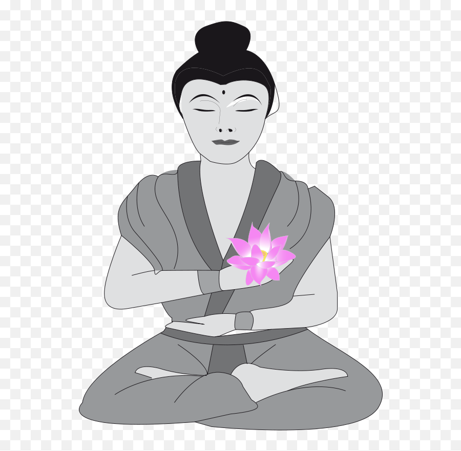 Buddha Buddhism - Desenho De Mulher Budista Emoji,Meditation Clipart