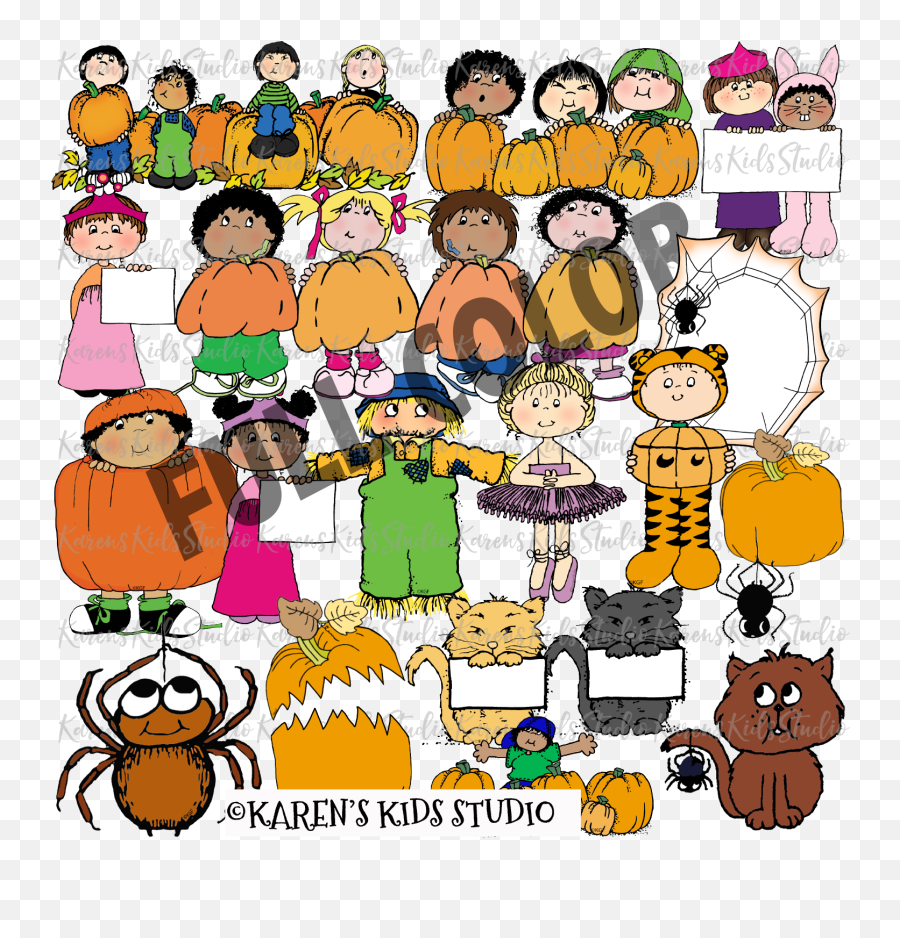Halloween Kids Clipart Kids - Sharing Emoji,Kids Clipart